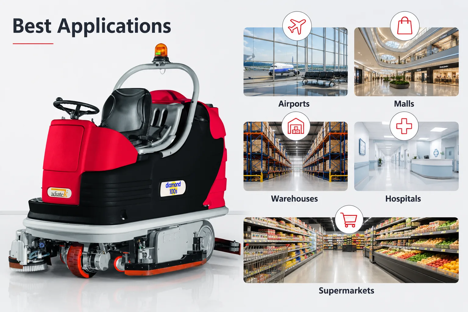 Ride On Scrubber & Sweeper 100S (Traction Battery) – Made in Italy - Image 8