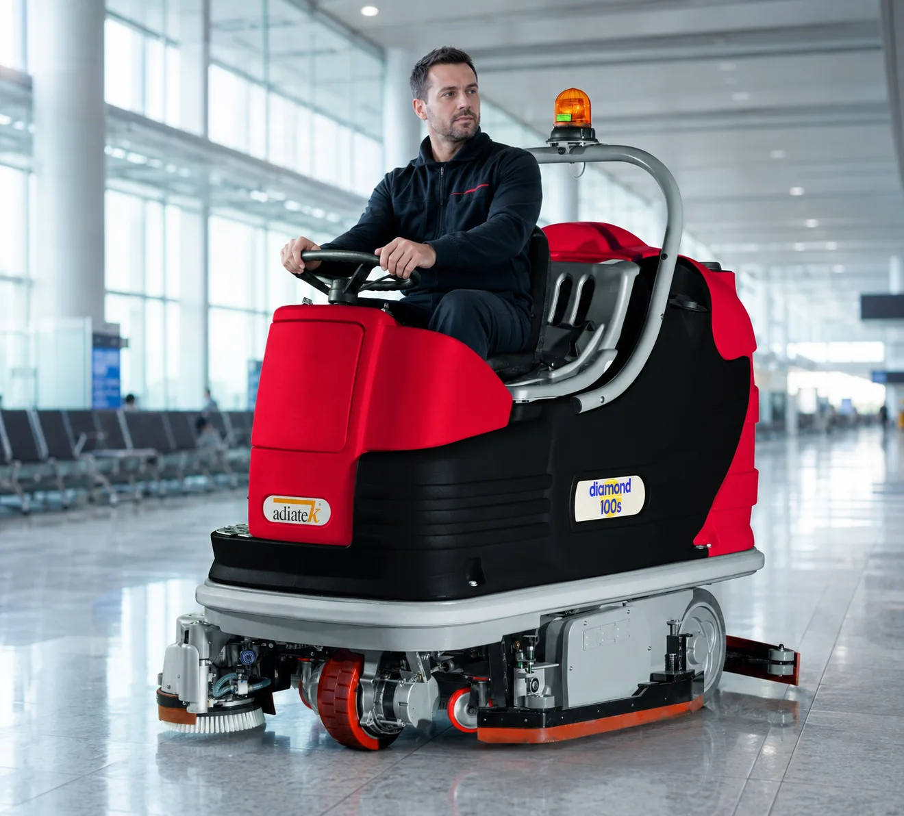Ride On Scrubber & Sweeper 100S (Traction Battery) – Made in Italy - Image 3