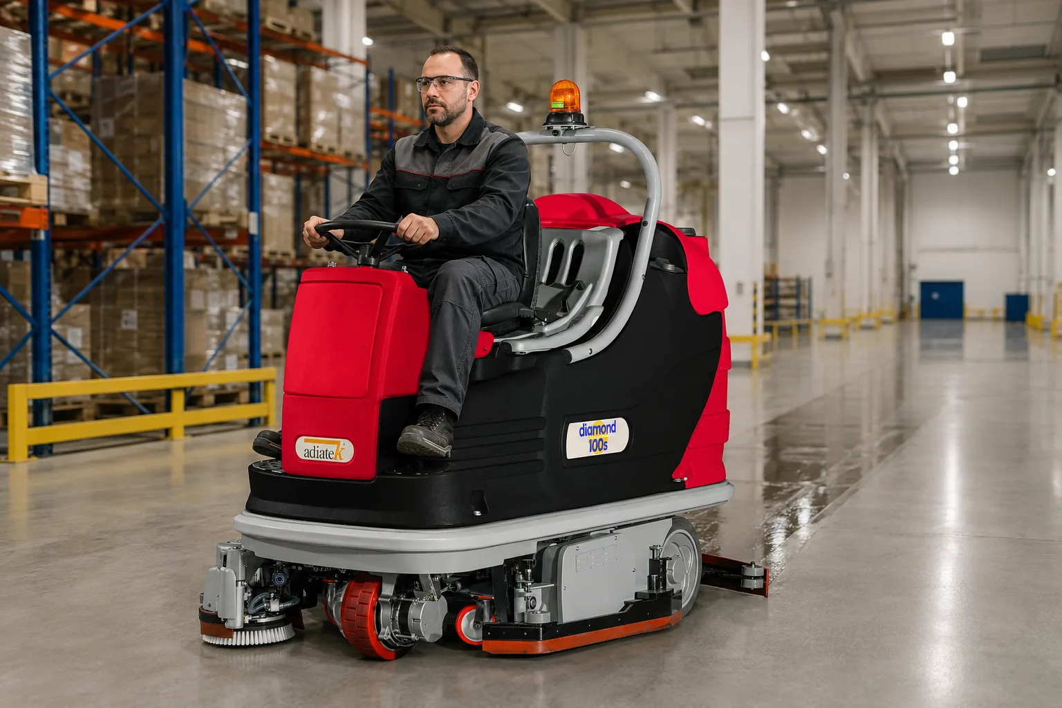 Ride On Scrubber & Sweeper 100S (Traction Battery) – Made in Italy - Image 7