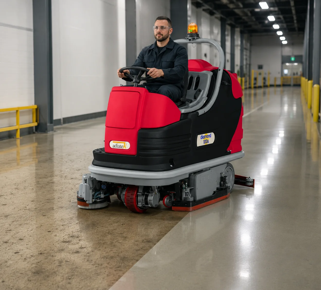Ride On Scrubber & Sweeper 100S (Traction Battery) – Made in Italy - Image 6