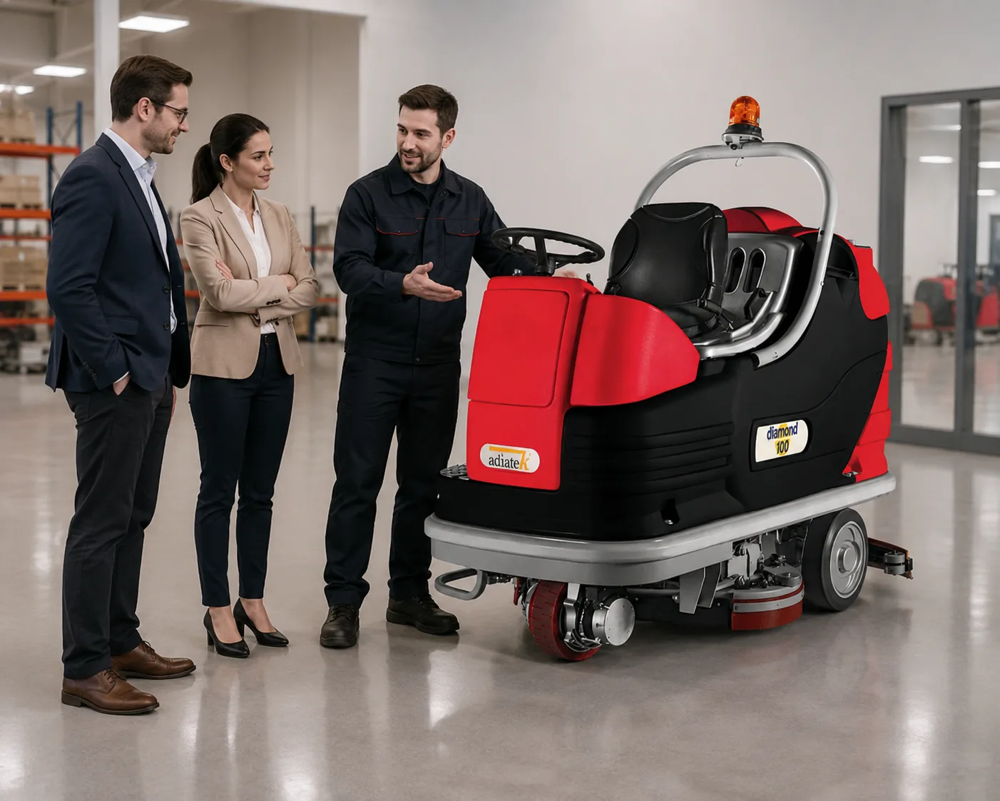 Ride On Scrubber Dryer Diamond 100 - Cleantechsaudi