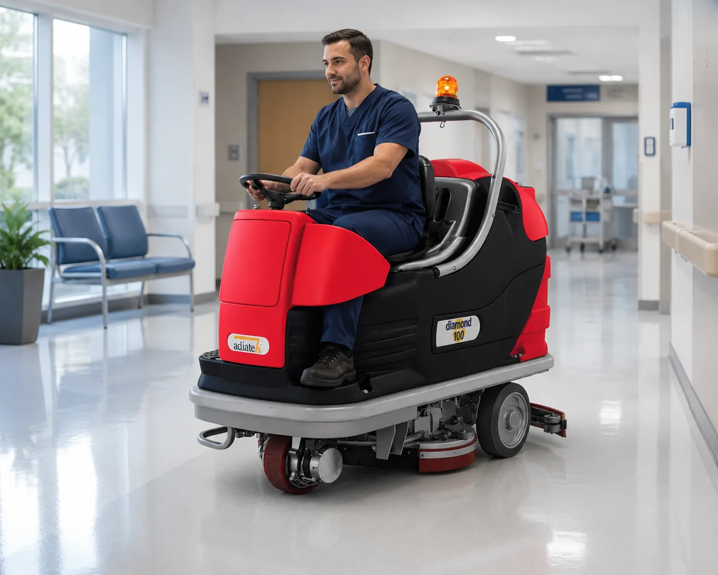 Ride On Scrubber Dryer Diamond 100 - Cleantechsaudi