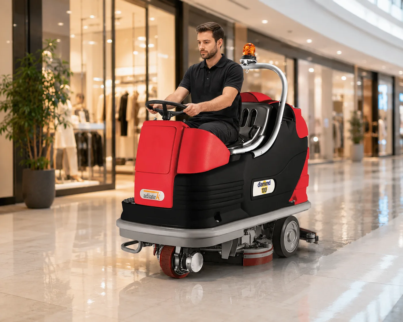 Ride On Scrubber Dryer Diamond 100 - Cleantechsaudi
