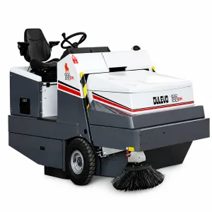 Industrial ride-on floor sweeper machine